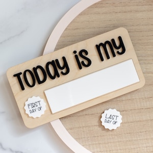 Interchangeable First Day of School Sign | Last Day of School | Back to School Signs | Dry Erase Sign | Reusable Sign