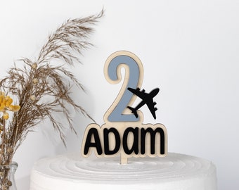 Airplane Cake Topper | Plane Cake Topper | Birthday | Pilot Birthday Topper | Flight attendant