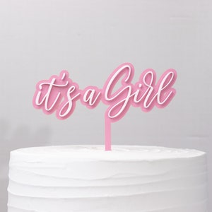 It&#39;s A Girl | Cake Topper | Gender Reveal | Baby Birthday Topper | Baby Shower |Baby Shower Decor