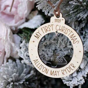 My First Christmas Ornaments | Baby Christmas Tree Decoration | Christmas Ornaments | Newborn | Infant | Baby Stats Ornament