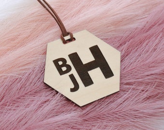 Stacked Monogram Stroller Tag | Baby Car Seat Tag | Newborn Sign | Stroller Tag | Baby Shower Gift | Custom Stroller Sign