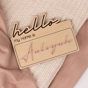 Birth Announcement | Hello My Name Is | Infant Name Tag | Hospital Announcement | Newborn Photo Prop | Baby Announcement