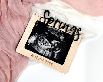 Ultrasound Photo Frame | Family Pregnancy Announcement | Baby | Magnetic Ultrasound Frame