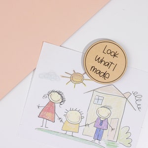 Look What I Made Magnet | Refrigerator Magnet | Artwork Display |  Children Art Magnet |  Kids Magnet