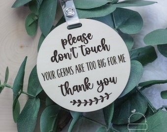 Baby Car Seat Tag | Please Don't Touch Sign, Newborn Gift