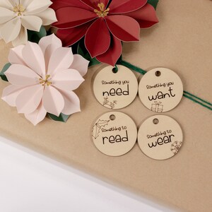 Something to Read | Something You Need | Something to Wear | Something You Want Tags | Christmas Tags | Christmas Gift Tag