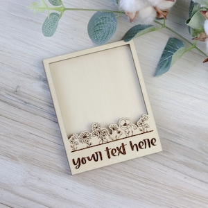 Picture Frame | Floral Custom Text Frame | Magnet Frame | Photo Frame | Small Picture Frame