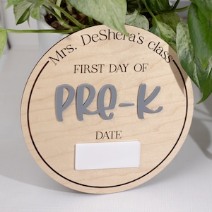 Teacher First Day of School Sign | Last Day of School | Back to School Signs | Dry Erase Sign | Reusable Sign | Classroom Sign