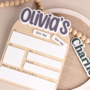 Interchangeable First Day of School Sign | Last Day of School | Back to School Signs | Dry Erase Sign | Reusable Sign