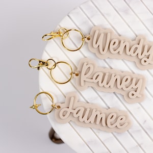 Monochrome Keychain | Car Keychains | Name keychain | Bridesmaid Gifts | Bridal Party