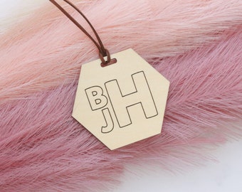 Stacked Monogram Stroller Tag | Baby Car Seat Tag | Newborn Sign | Stroller Tag | Baby Shower Gift | Custom Stroller Sign