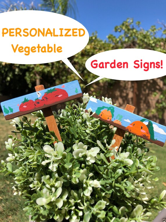 Personalized Vegetable Garden Miniature Sign Hand Painted On Etsy