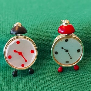 Vintage, Alarm Clock Brooch, 1950s, 50s