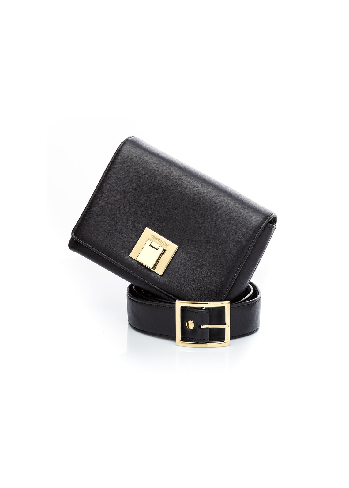 CLASSIC BELT BAG Black Leather Bag for Women Black Belt Etsy