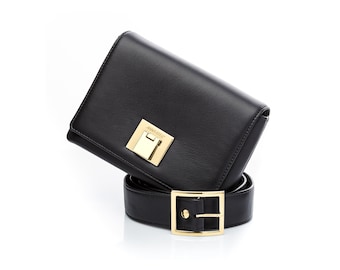 CLASSIC BELT BAG | Black leather bag for women | Black belt bag Trendy designer leather bag for better moments | Hand free bag hip bag