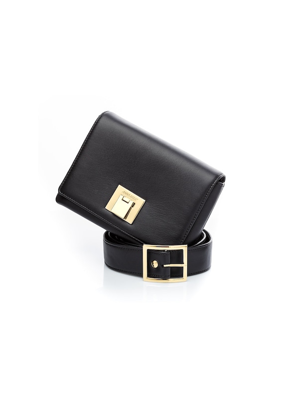 CLASSIC BELT BAG | Black leather bag for women | Black belt bag Trendy designer leather bag for better moments | Hand free bag hip bag