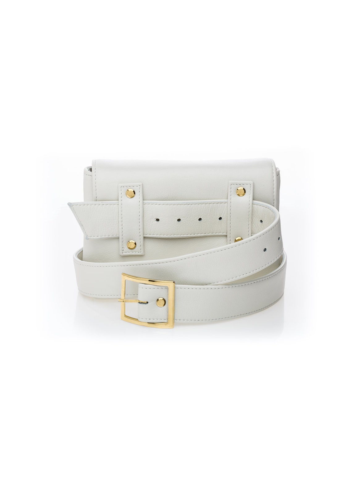 CLASSIC BELT BAG White Leather Bag for Women White Belt Etsy