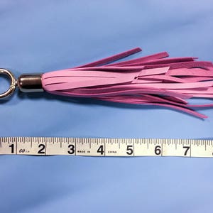 PINK leather tassel key chain Genuine leather tassel bag accessories Purple leather tassel key chain Beautiful bag accessories for key image 9