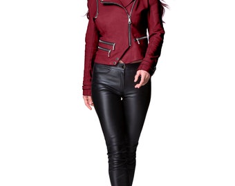 Side chain store leather jacket