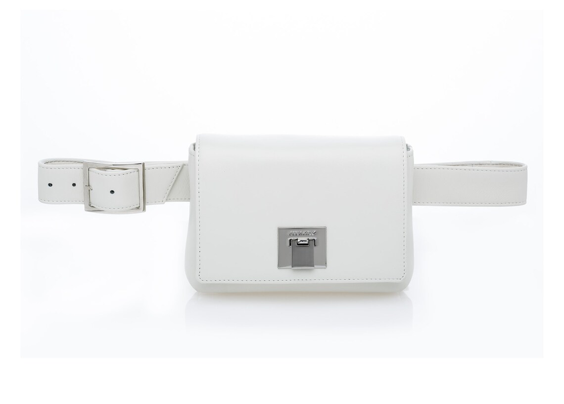 CLASSIC BELT BAG White Leather Bag for Women White Belt Etsy