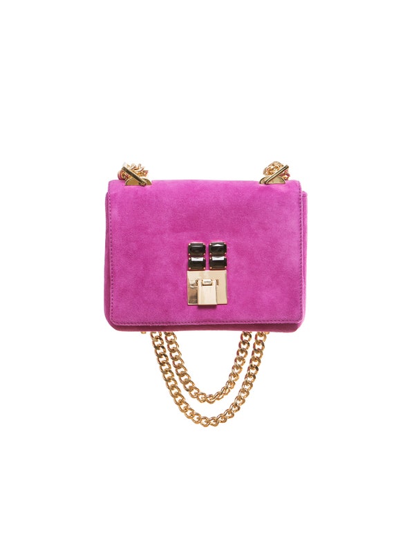 PURPLE suede Bag Pink Shoulder bag  Handmade cross body bag MIA with Swarovsky crystals