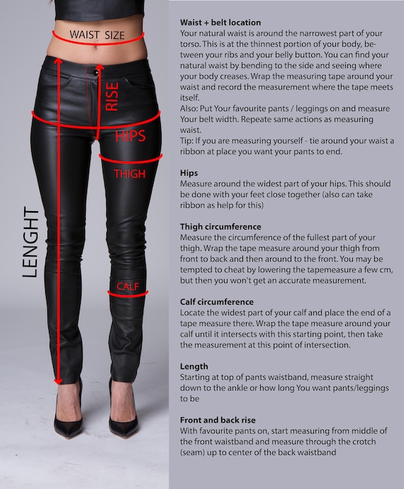 BLACK LEATHER LEGGINGS Classic Leggings for Women Stretch Leather Leggings  Straight Leather Pants With Zipper Middle Waist Leggings 