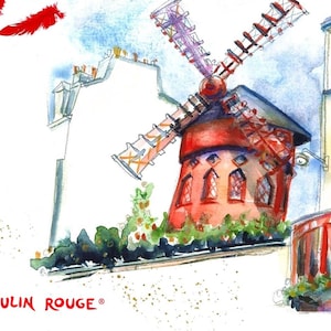 Postal del “Moulin Rouge” * Las Alas del Moulin