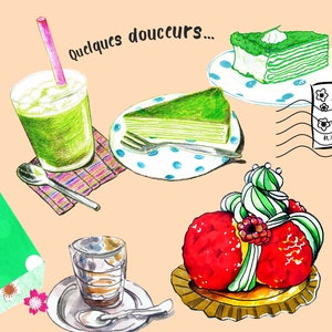 Carte Postale « Quelques douceurs... »  / Paris gourmand