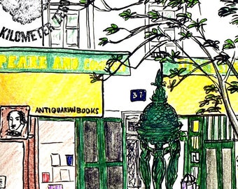 Carte Postale de Paris « La librairie Shakespeare & Co »