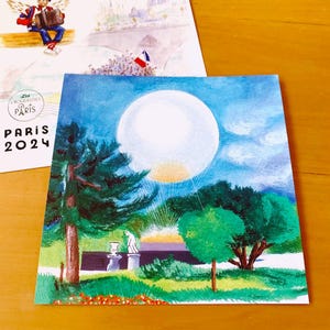 Carte Postale « Souvenir des Jeux * La Flamme aux Tuileries »