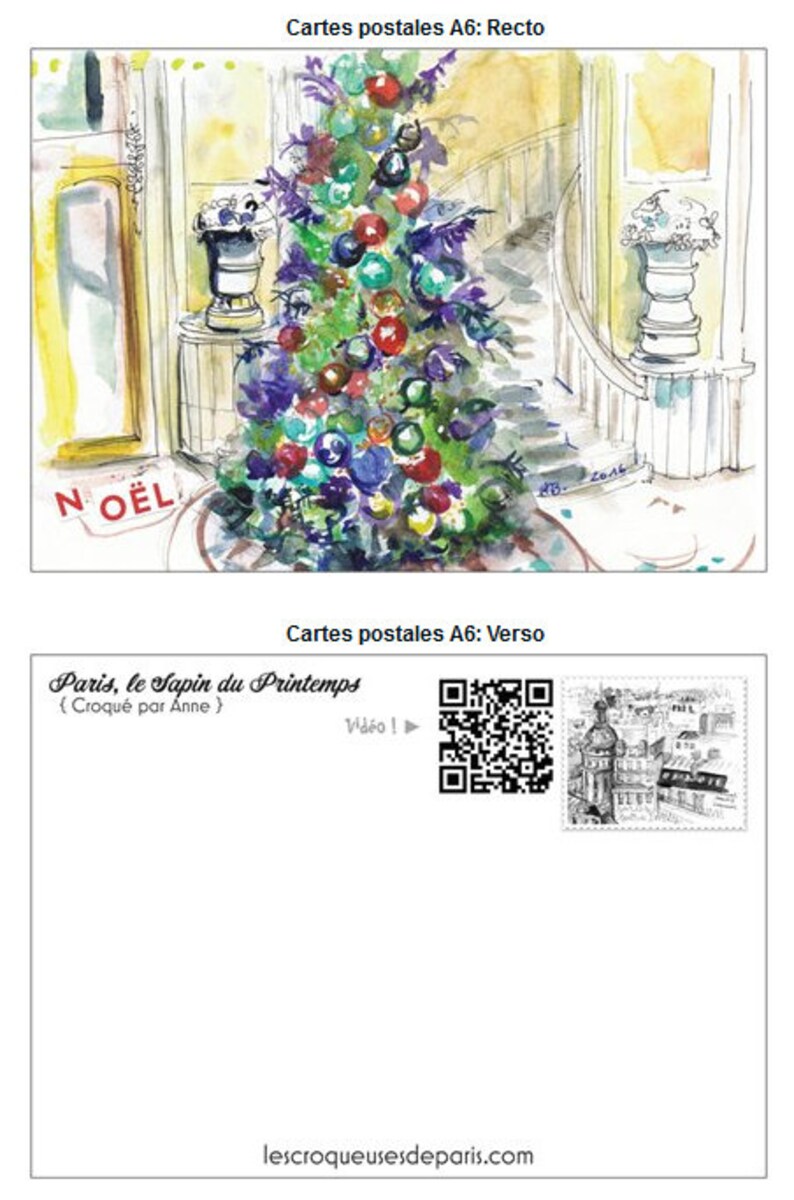 Carte Postale de Paris « Noël au Printemps » image 2