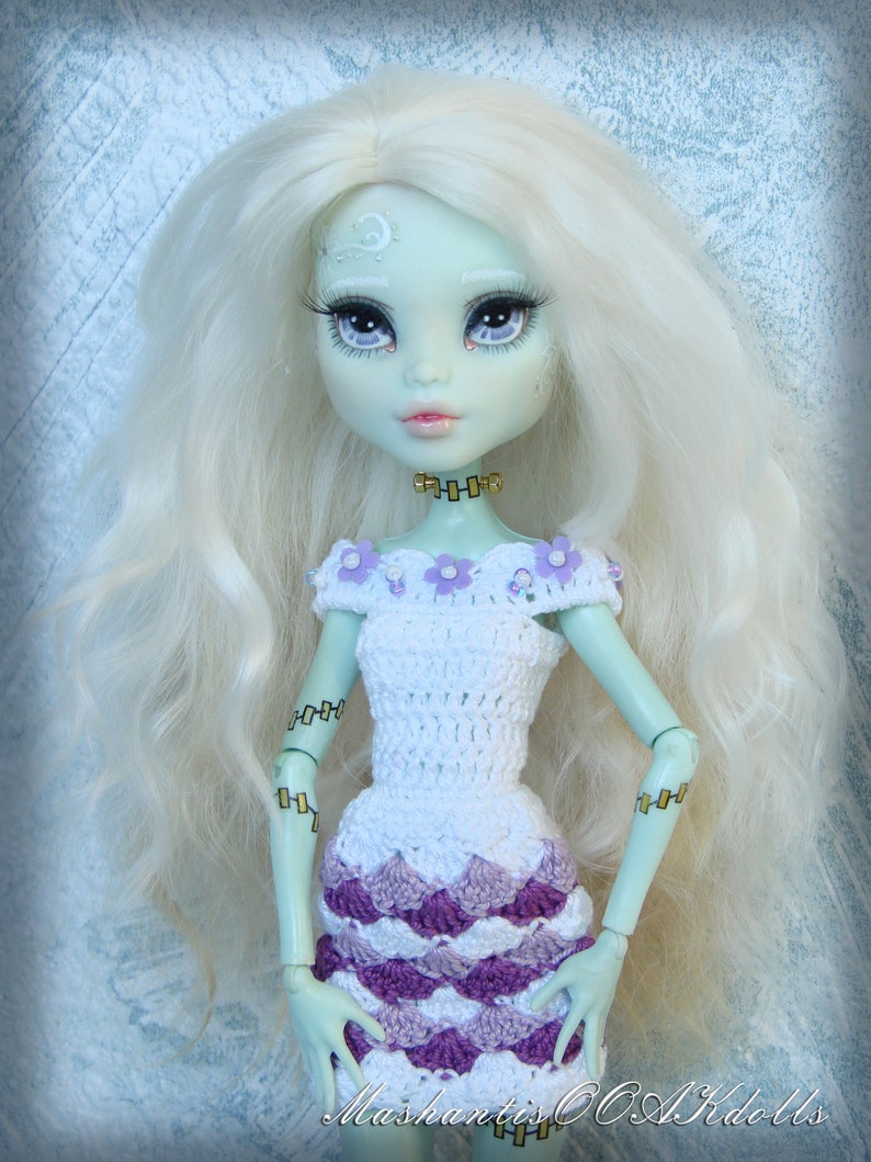 Ooak Repainted Doll Monster High Frankie Stein With Natural Etsy