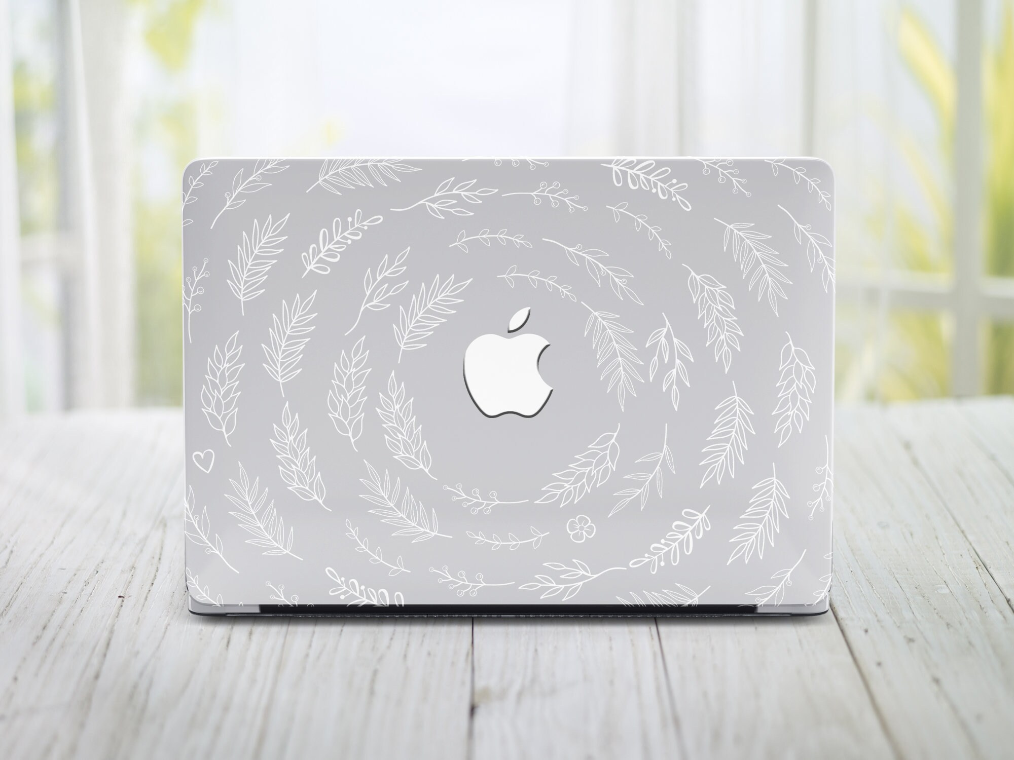 MacBook Air M1 Case Cute plants MacBook Pro 13 Case White Etsy