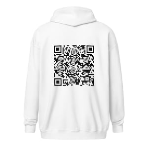 Moletom com capuz com zíper Qr Code "Fuck You" Imagem - Frete grátis