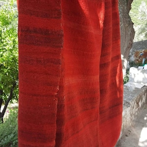 Beautiful Antique sheep wool blanket, Hand Woven from Greek Island of Evia. Vintage from the fifties. Rare find and unique