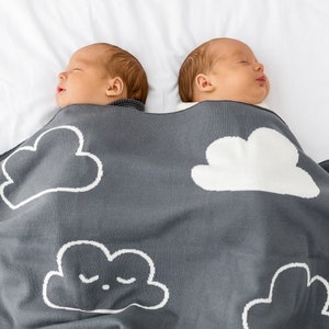 Cloud Knit Baby Blanket – Personalized Knitted‑In Name, Organic Cotton Newborn Throw