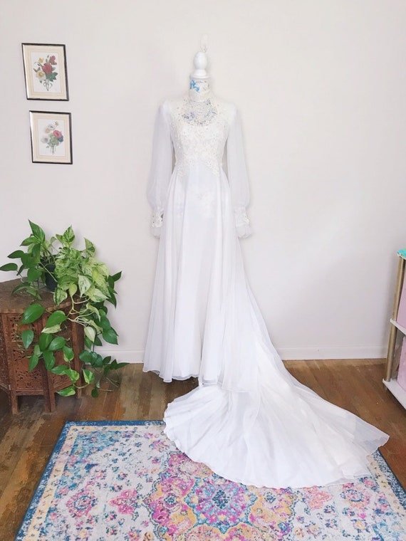 Vintage 70's Bohemian Wedding Dress