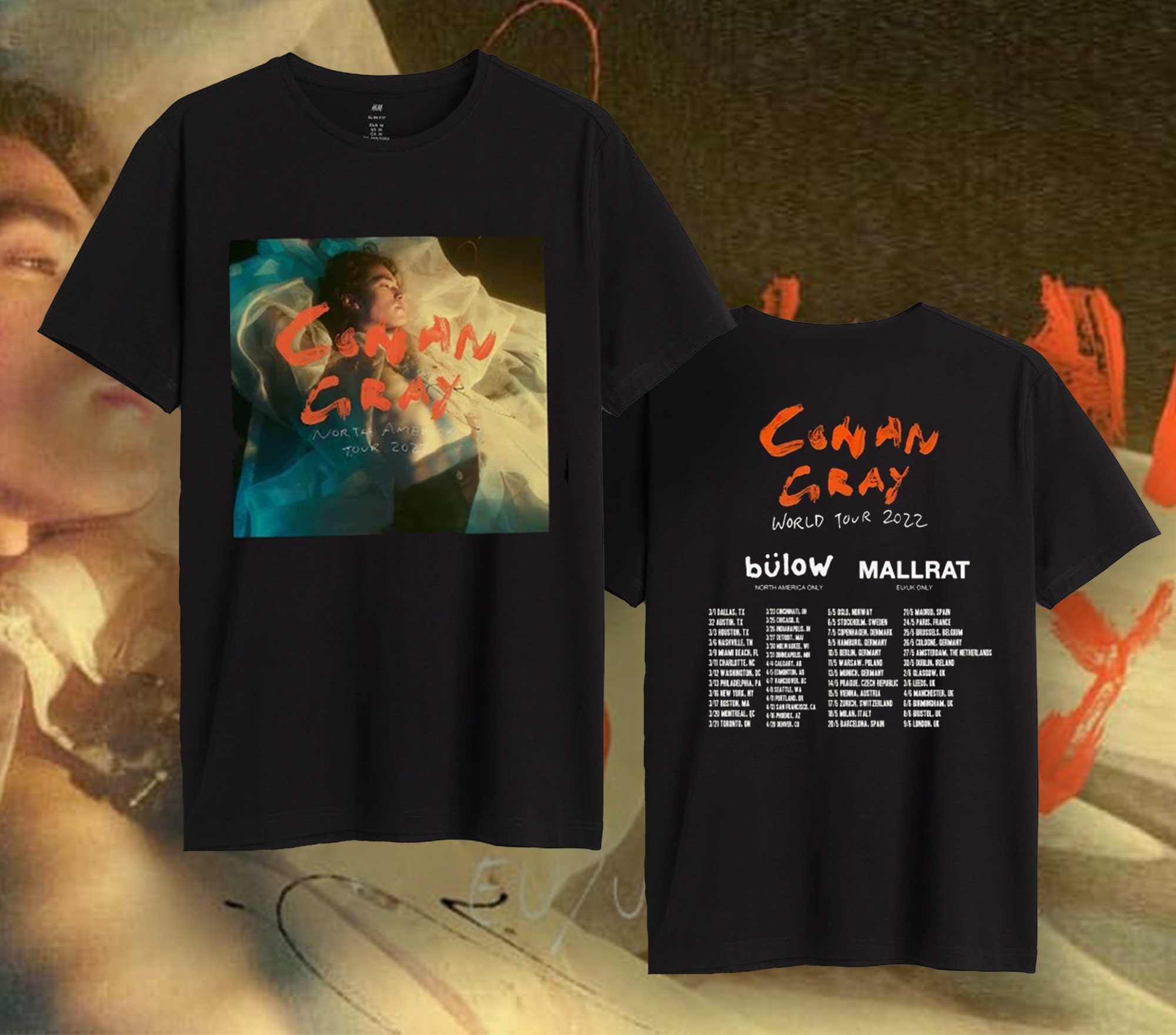 Conan Gray World Tour 2022 Shirt, Music Concert Tour Shirt, Conan Gray ...