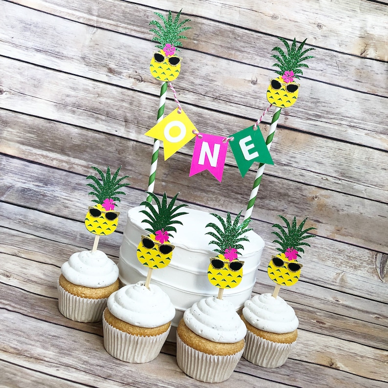 Pineapple Flamingo Party Favor Bags Goody Bags, Birthday, Baby Shower, Candy Bags, Summer, Hawaiian, pineapple decor image 7