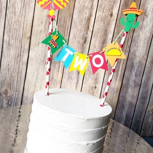 Fiesta Cake Bunting - Cake Topper, Cinco De Mayo, Mexican, Birthday Party, Baby Shower