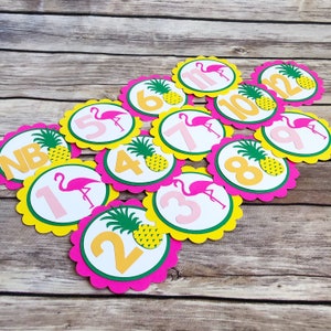 Pineapple Flamingo Party Favor Bags Goody Bags, Birthday, Baby Shower, Candy Bags, Summer, Hawaiian, pineapple decor image 8