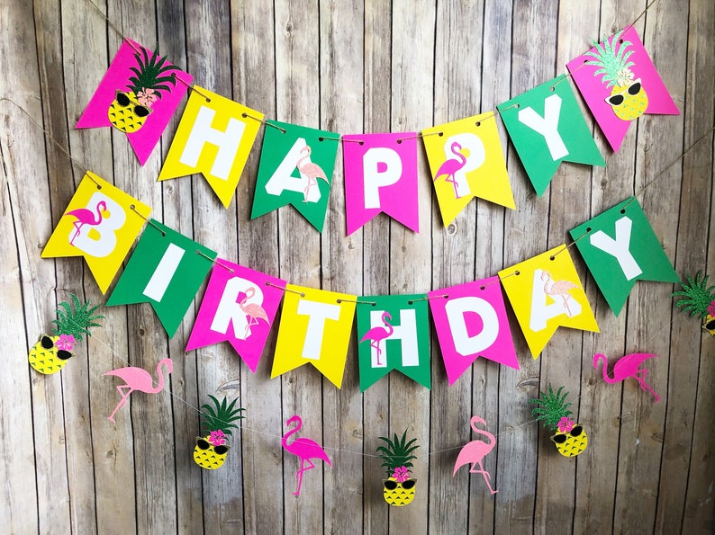 Pineapple Flamingo Party Favor Bags Goody Bags Birthday Etsy