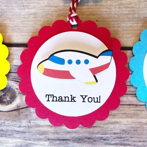 Transportation Party Favor Tags Thank You Tags, First Birthday, Favor Bags, Boat, Things That Go, Gift Tags, Garbage Truck, School Bus image 8