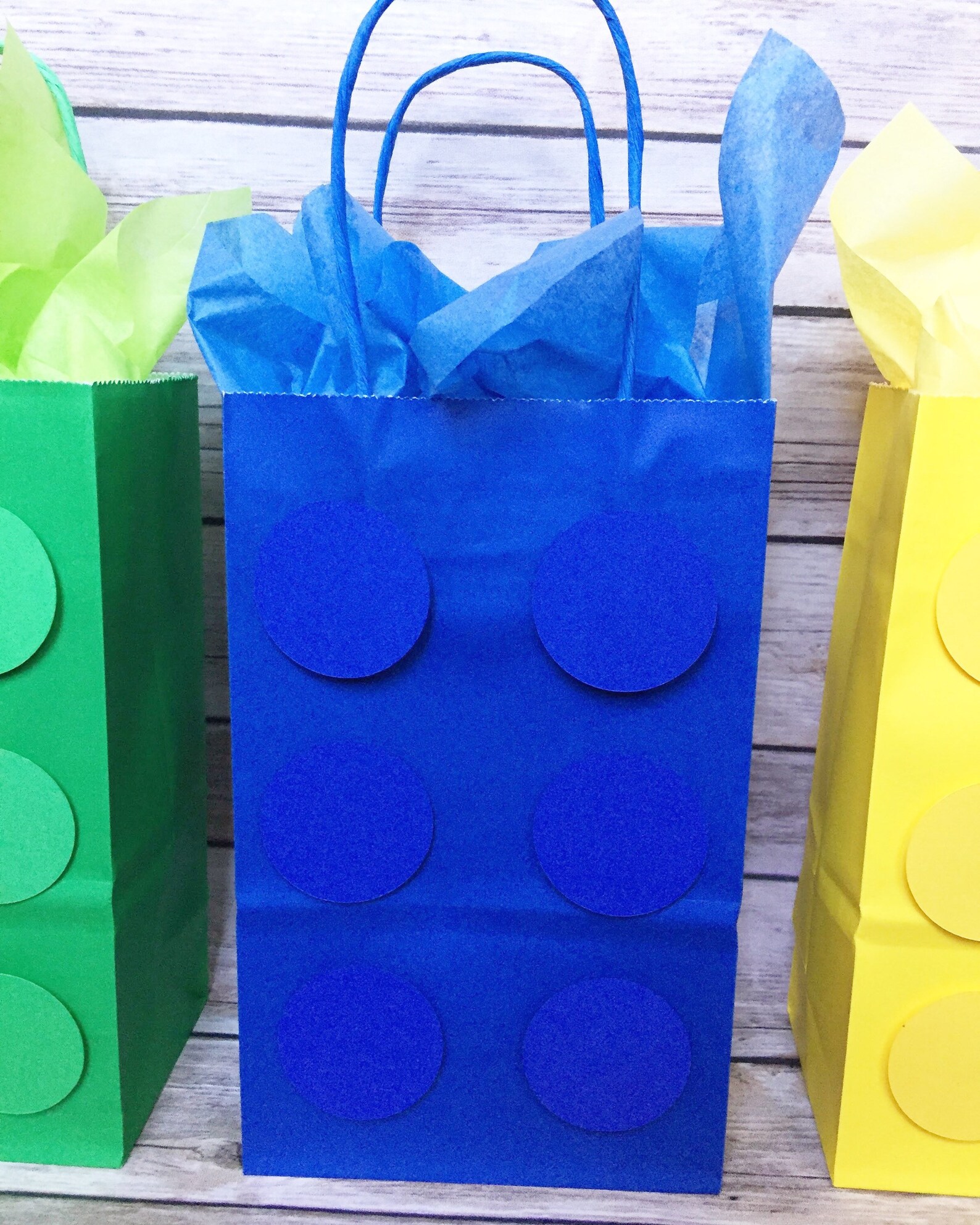 Building Blocks Party Favor Bags Goody Bags First Birthday Etsy