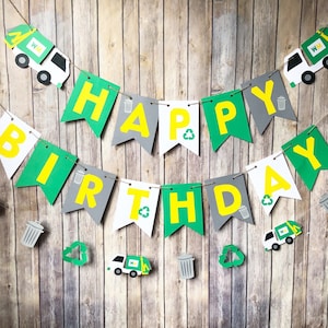 Garbage Truck Party Banner, Trash Truck Birthday, Trash Truck Party, First Birthday, Blippi Party, Trash Truck, Party Supplies