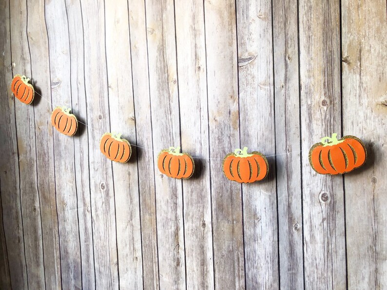 First Birthday Baby Shower Pumpkin Garland Photo Prop Fall Party