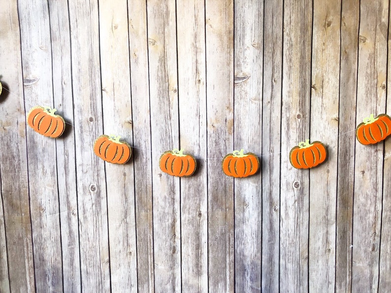 First Birthday Baby Shower Pumpkin Garland Photo Prop Fall Party
