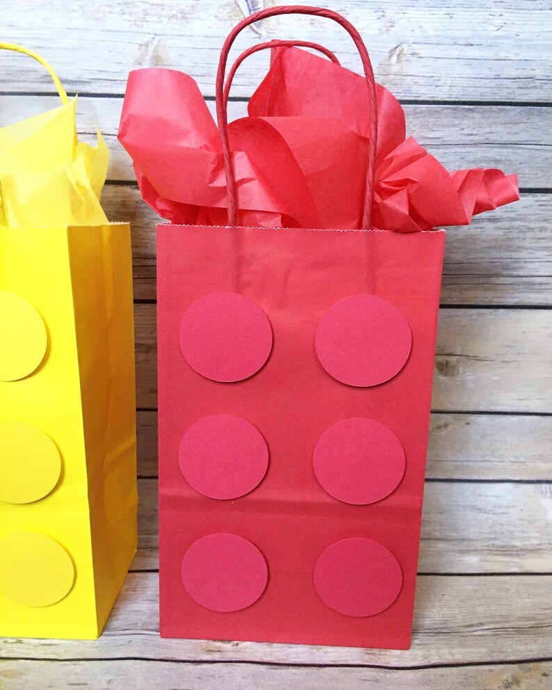 Building Blocks Party Favor Bags Goody Bags First Birthday Etsy