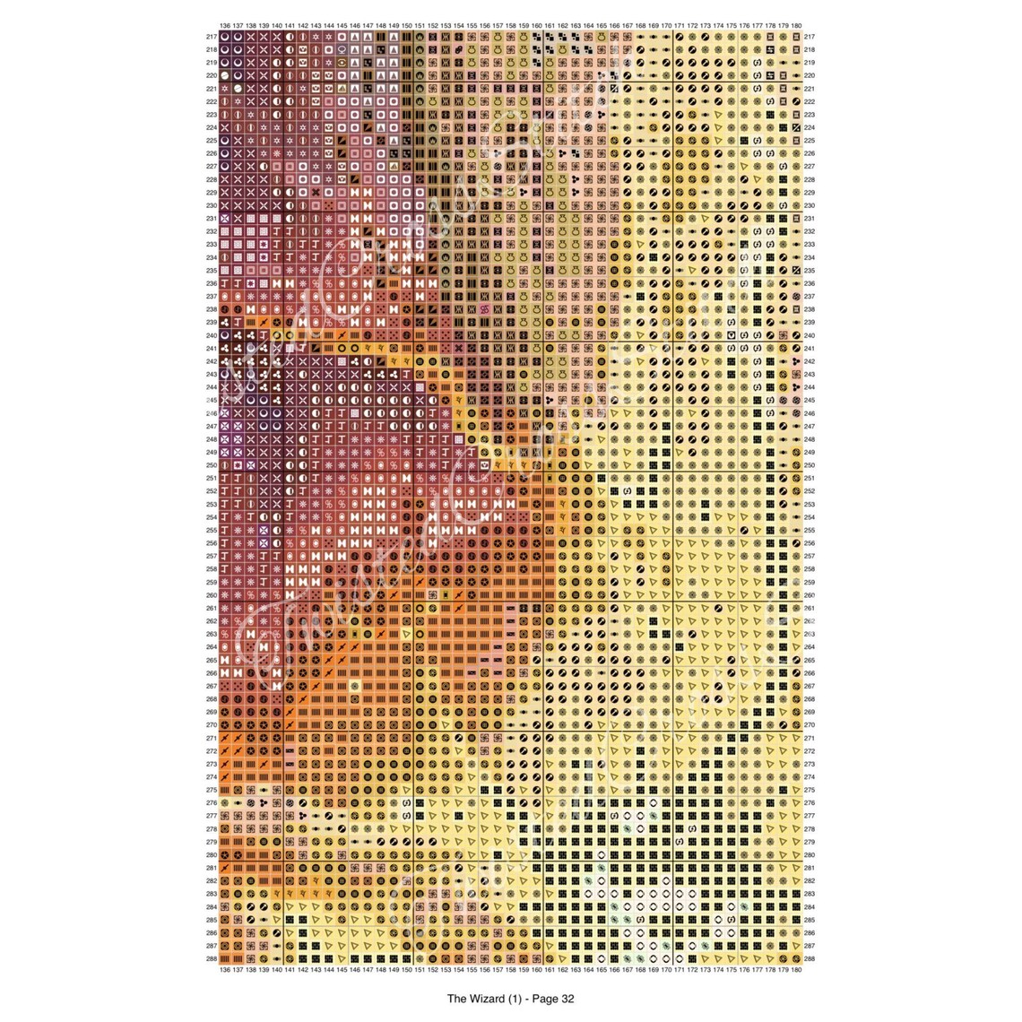 Colorful Wizard, Wizard Cross Stitch, Counted Cross Stitch Pattern ...