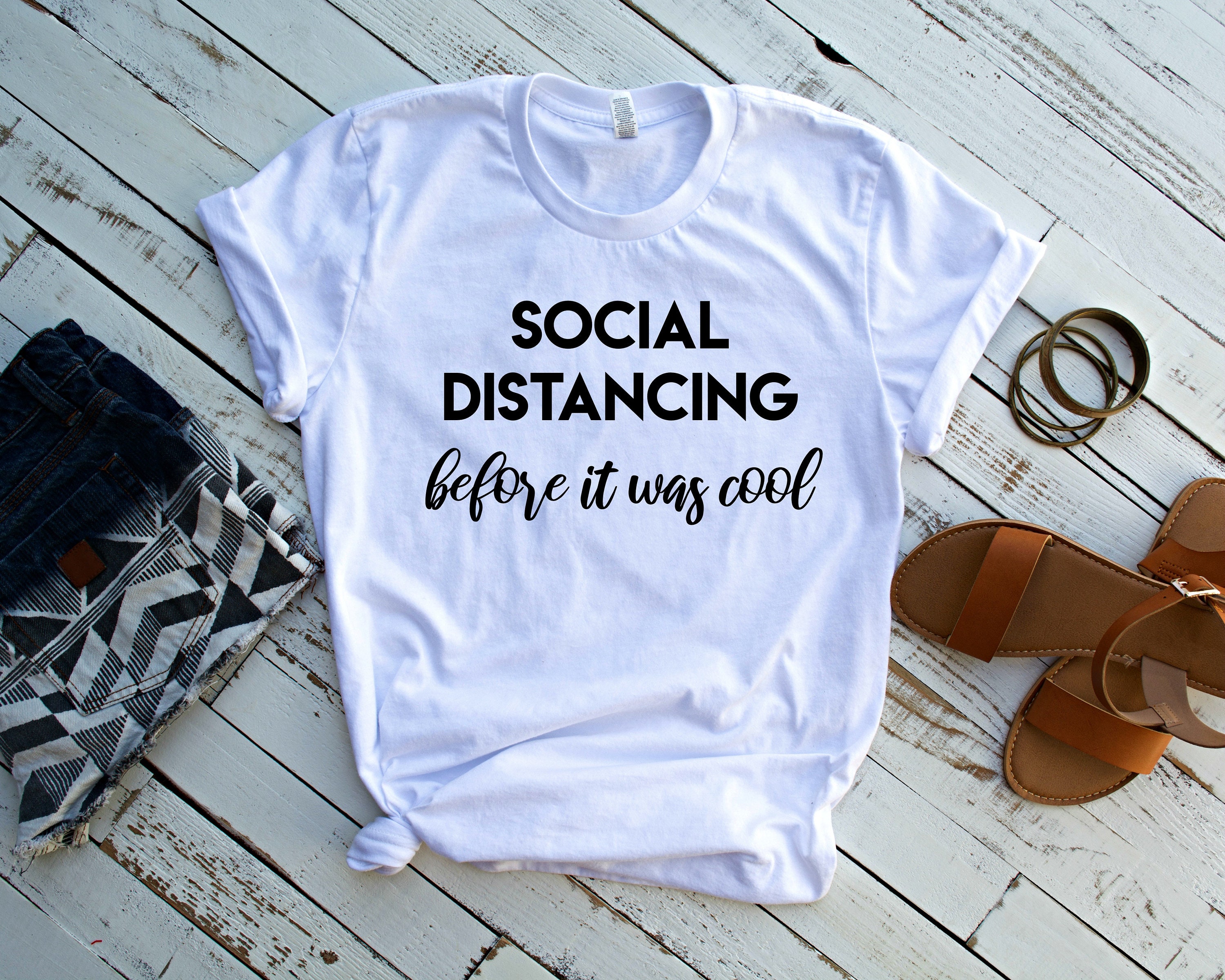 Best quarantined mom shirts from etsy - Social Distancing T-shirt for Women